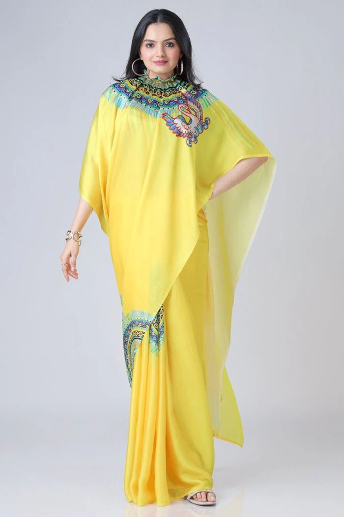 READY-TO-WEAR JAPAN SATIN PRINTED SAREE – MODERN, ELEGANT & AFFORDABLE