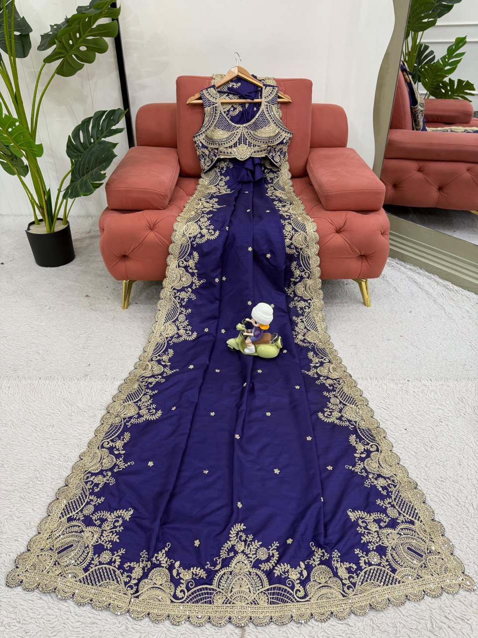 DESIGNER RANGOLI SILK SAREE WITH CODING & SEQUINS WORK