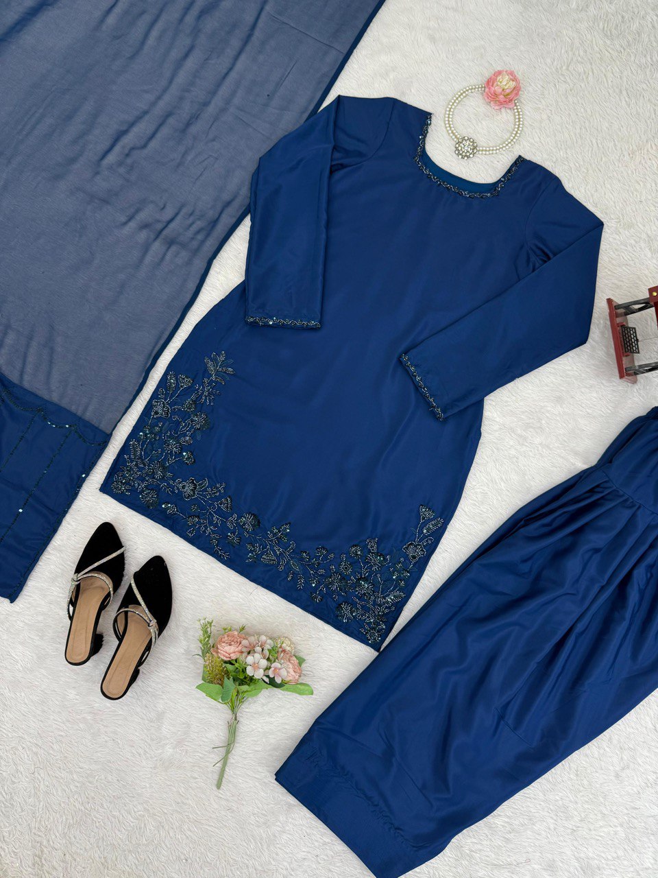 NEW DESIGNER FARSHI SUIT SET WITH DUPATTA