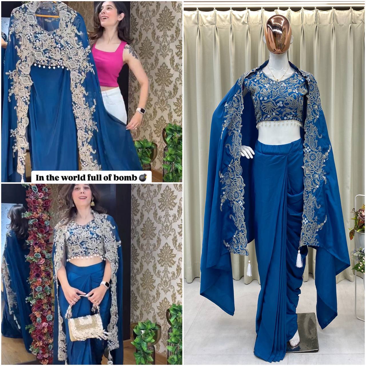 NEW ARRIVAL: TRENDY INDO-WESTERN THREE PIECE SET