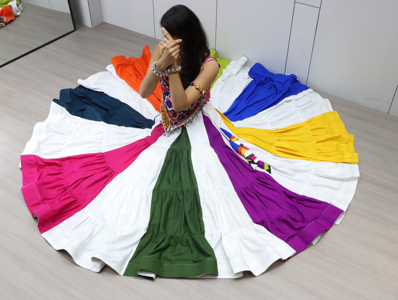 FESTIVE VIBES ALERT! COLOURFUL NAVARATRI CHOLI SET