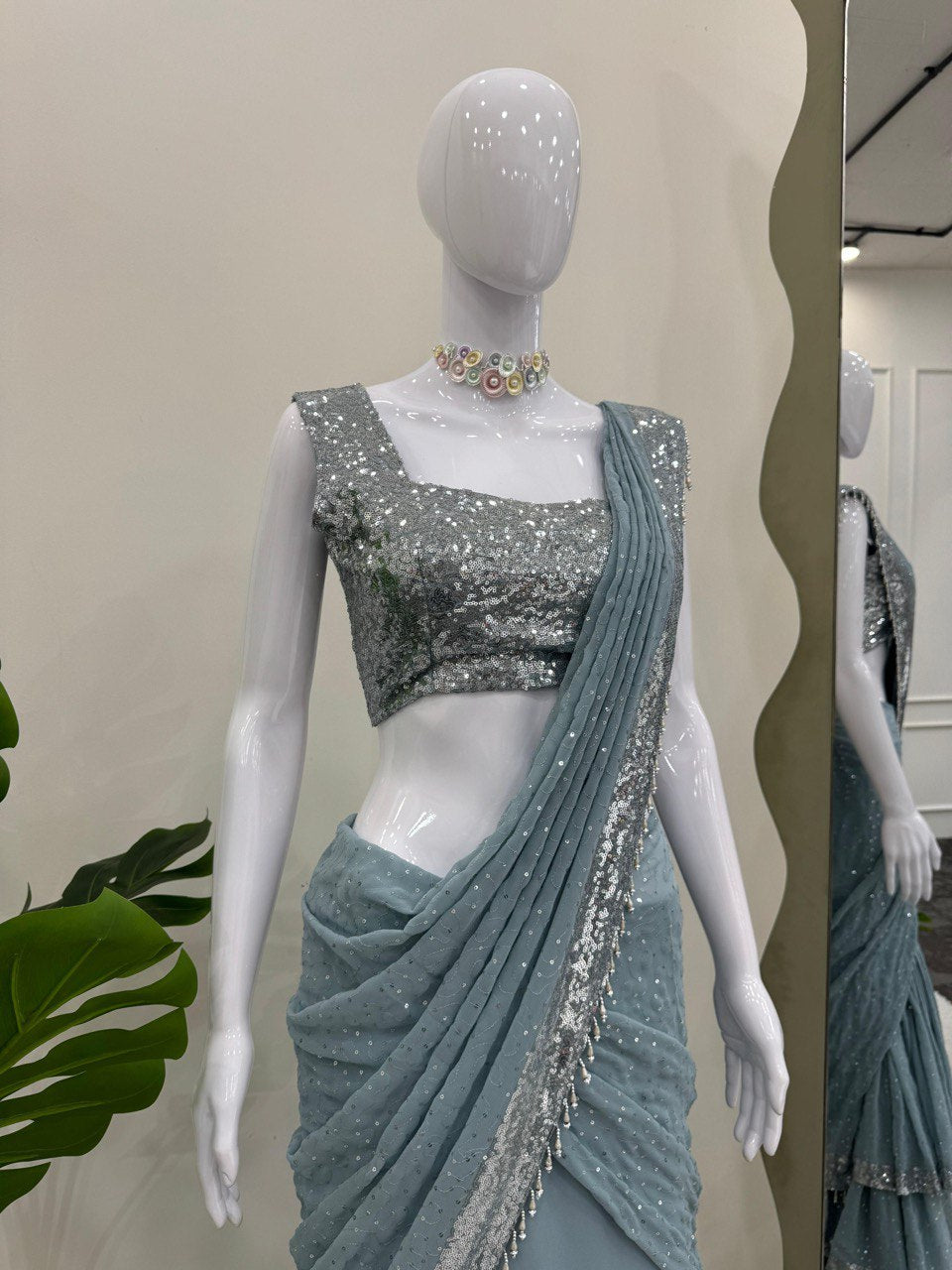 ELEGANT DESIGNER LEHENGA SAREE SET