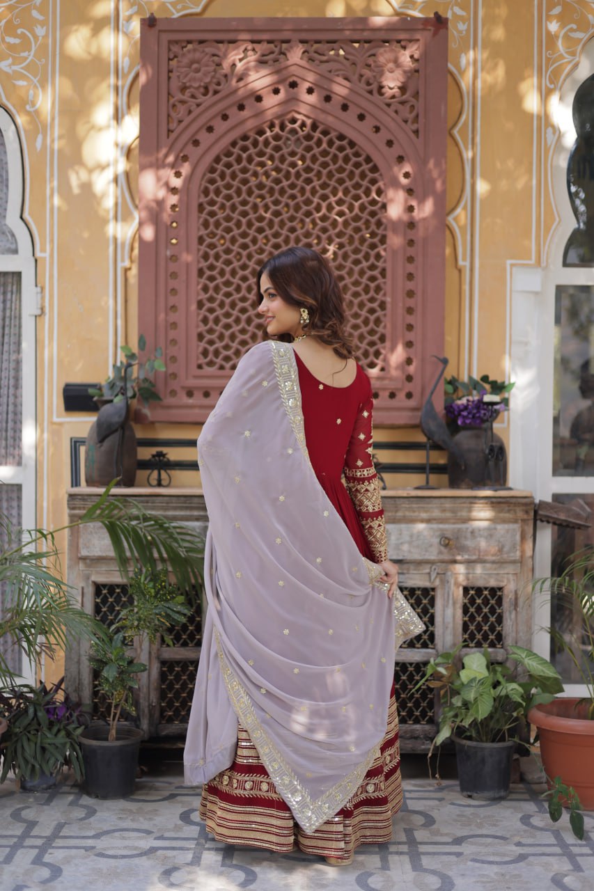 EXCLUSIVE DESIGNER GOWN WITH DUPATTA – ELEGANCE REDEFINED