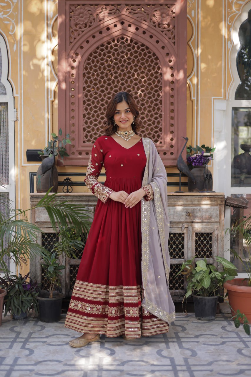 EXCLUSIVE DESIGNER GOWN WITH DUPATTA – ELEGANCE REDEFINED