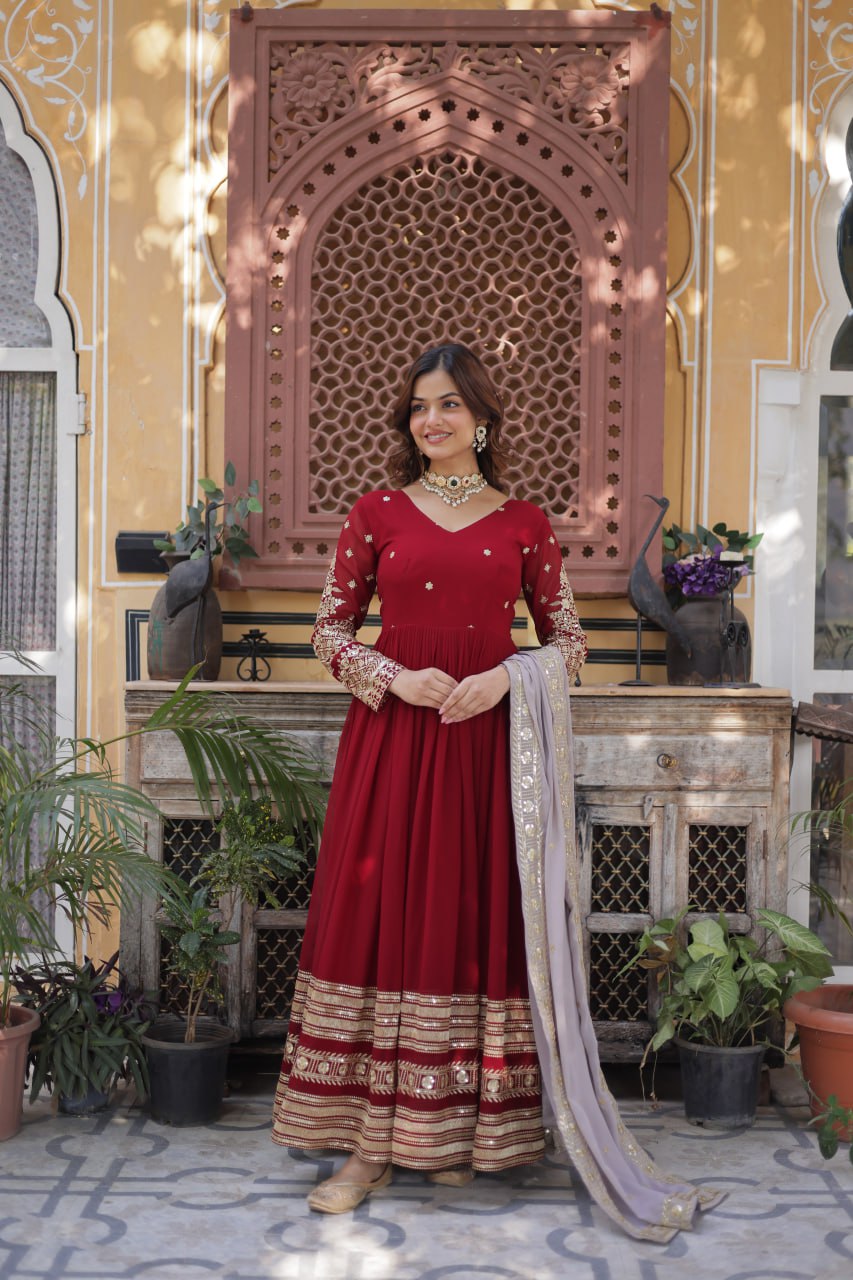 EXCLUSIVE DESIGNER GOWN WITH DUPATTA – ELEGANCE REDEFINED