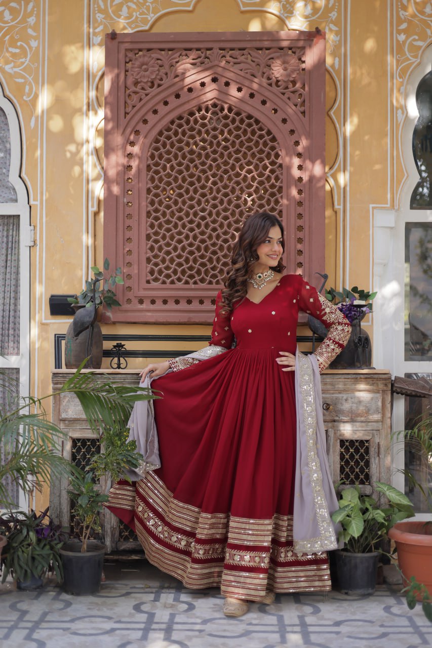 EXCLUSIVE DESIGNER GOWN WITH DUPATTA – ELEGANCE REDEFINED