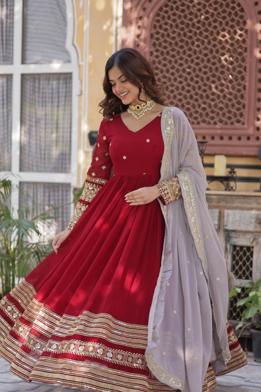 EXCLUSIVE DESIGNER GOWN WITH DUPATTA – ELEGANCE REDEFINED