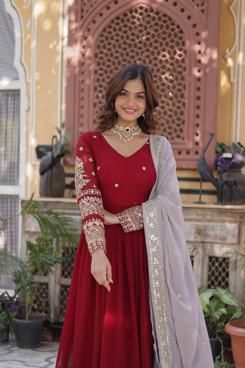EXCLUSIVE DESIGNER GOWN WITH DUPATTA – ELEGANCE REDEFINED