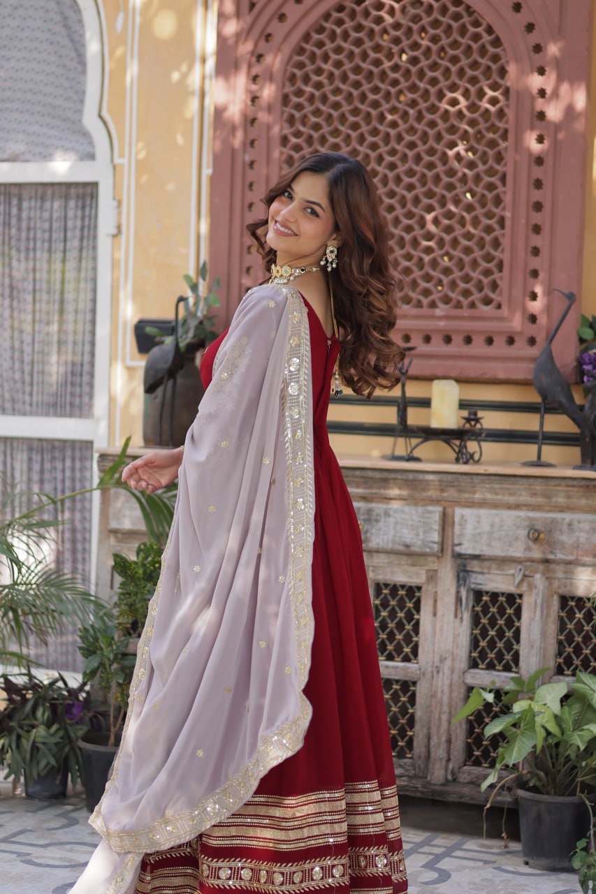 EXCLUSIVE DESIGNER GOWN WITH DUPATTA – ELEGANCE REDEFINED