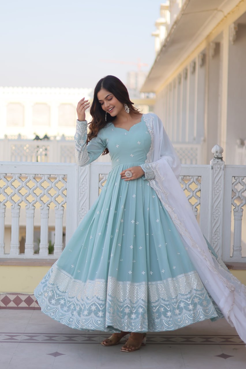PREMIUM DESIGNER READYMADE GOWN WITH DUPATTA