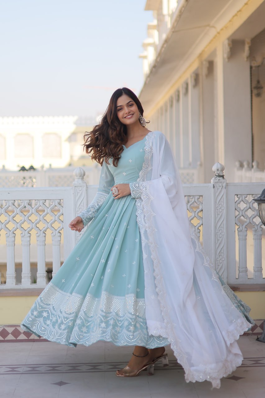PREMIUM DESIGNER READYMADE GOWN WITH DUPATTA