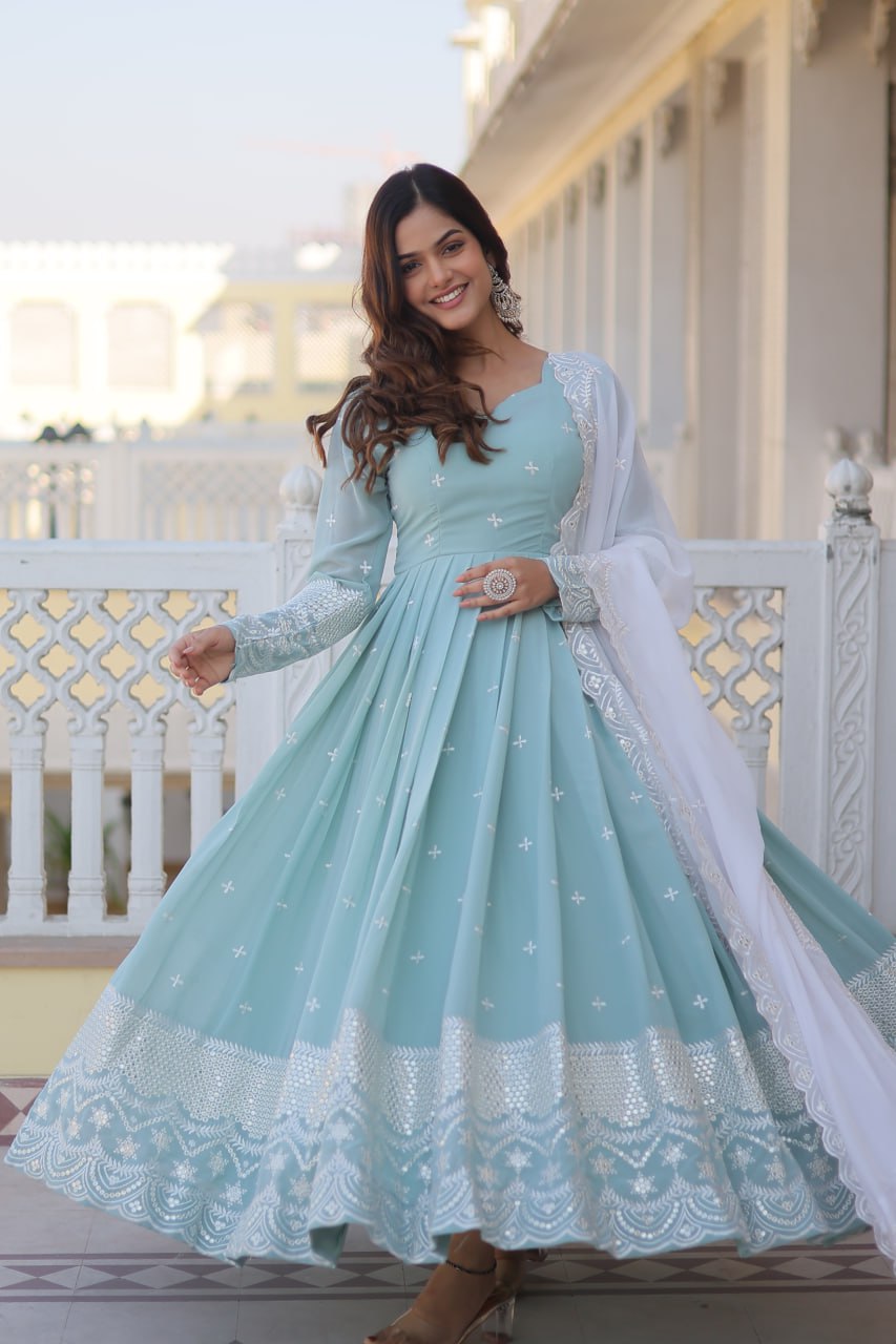 PREMIUM DESIGNER READYMADE GOWN WITH DUPATTA