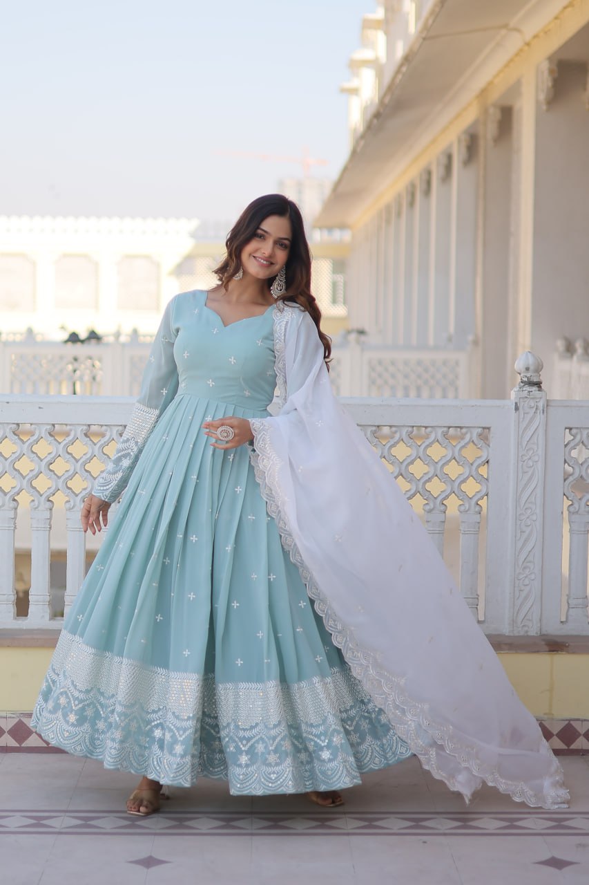 PREMIUM DESIGNER READYMADE GOWN WITH DUPATTA