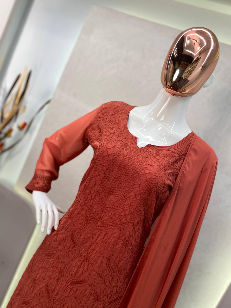 TRENDING DESIGNER SUMMER SET β GEORGETTE EMBROIDERED TOP, PLAZO & DUPATTA