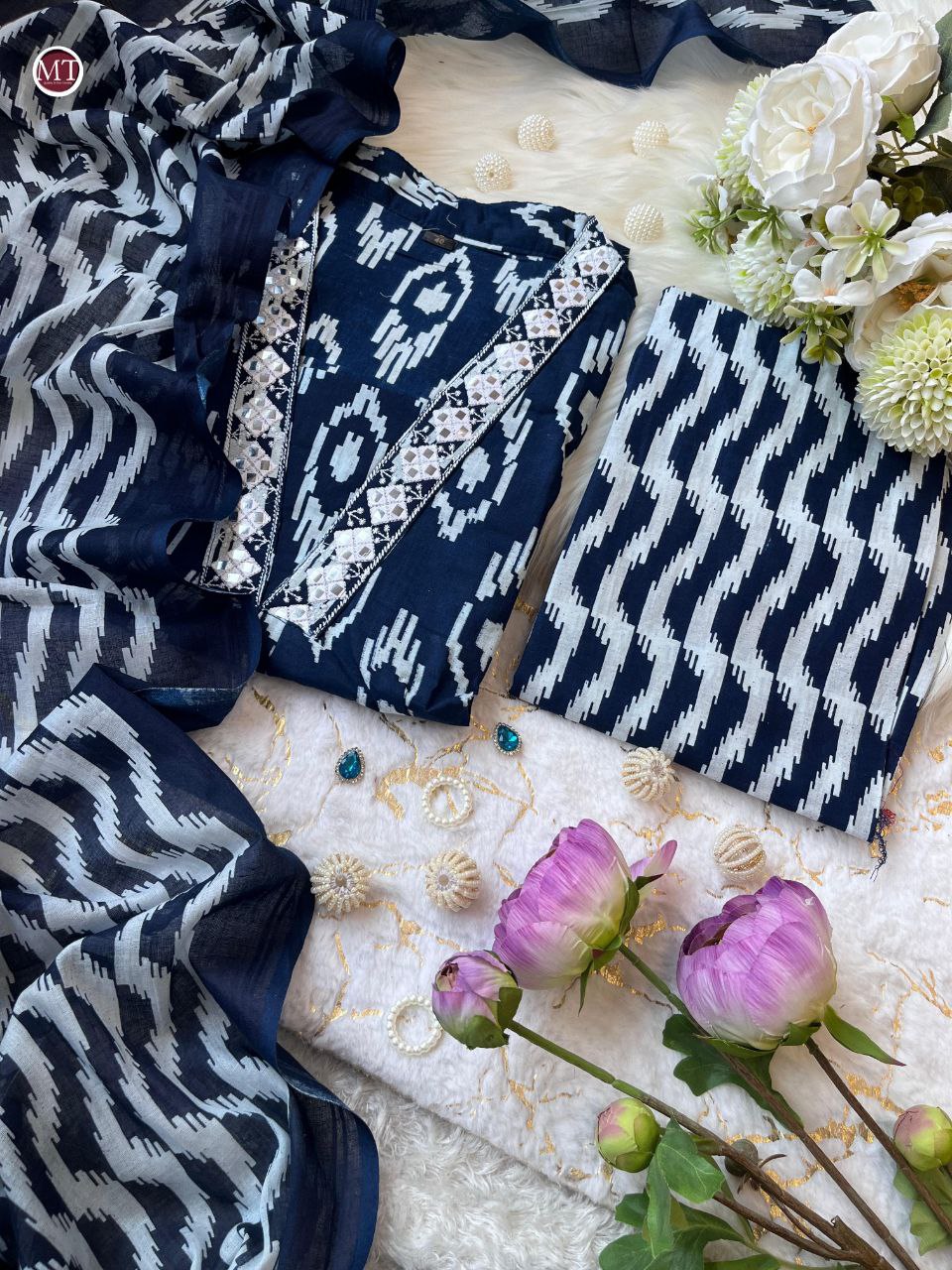 NEW LAUNCH β PURE COTTON EMBROIDERY WORK SUIT SET