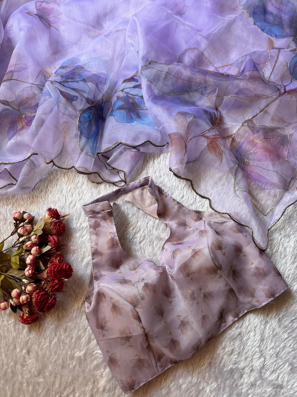 EXCLUSIVE LAUNCH β LUXURY HANDWORK ORGANZA SAREE