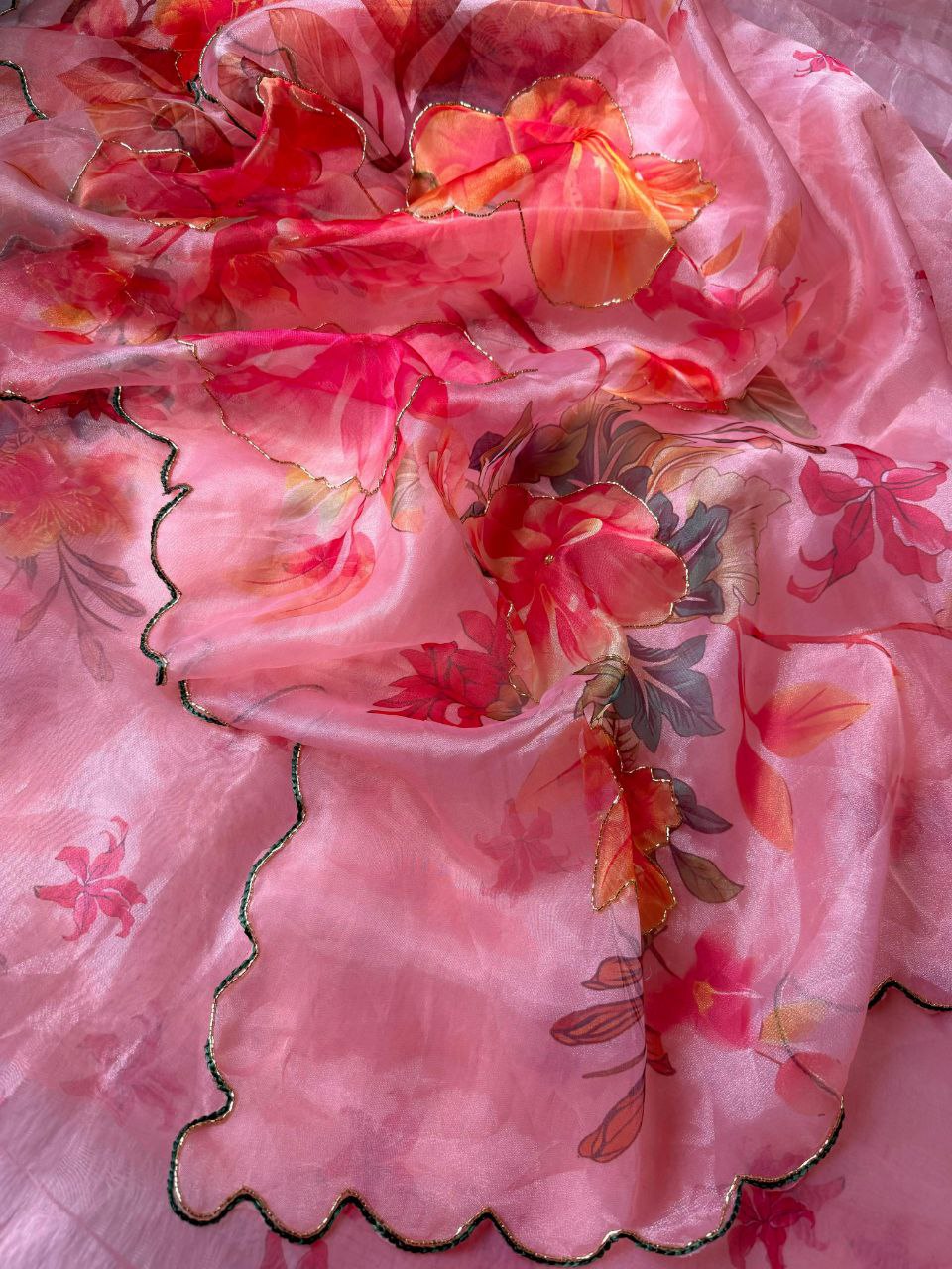 EXCLUSIVE LAUNCH β PREMIUM DIGITAL HANDWORK ORGANZA SAREE