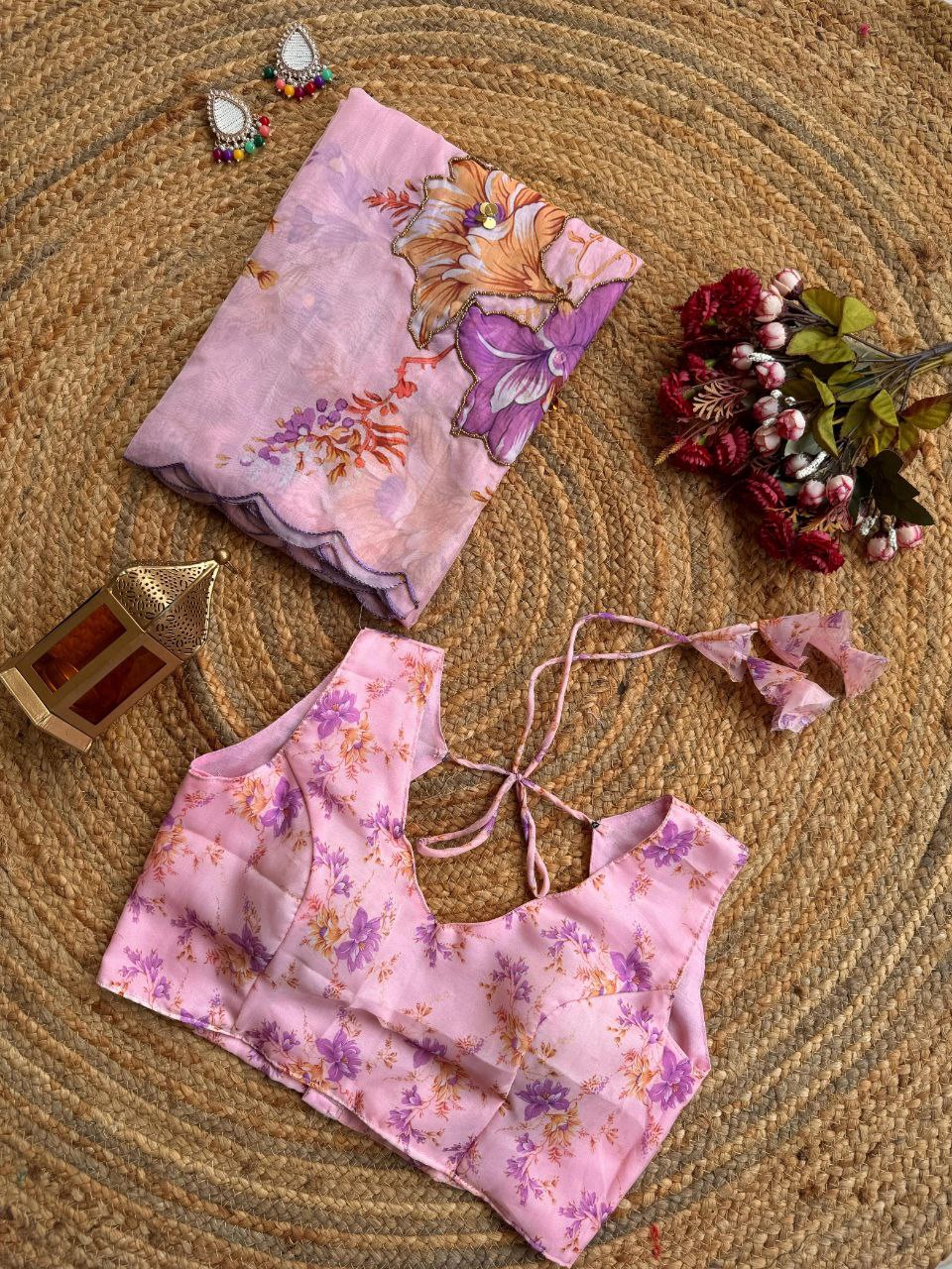 EXCLUSIVE LAUNCH β PREMIUM TEBY ORGANZA DIGITAL SAREE