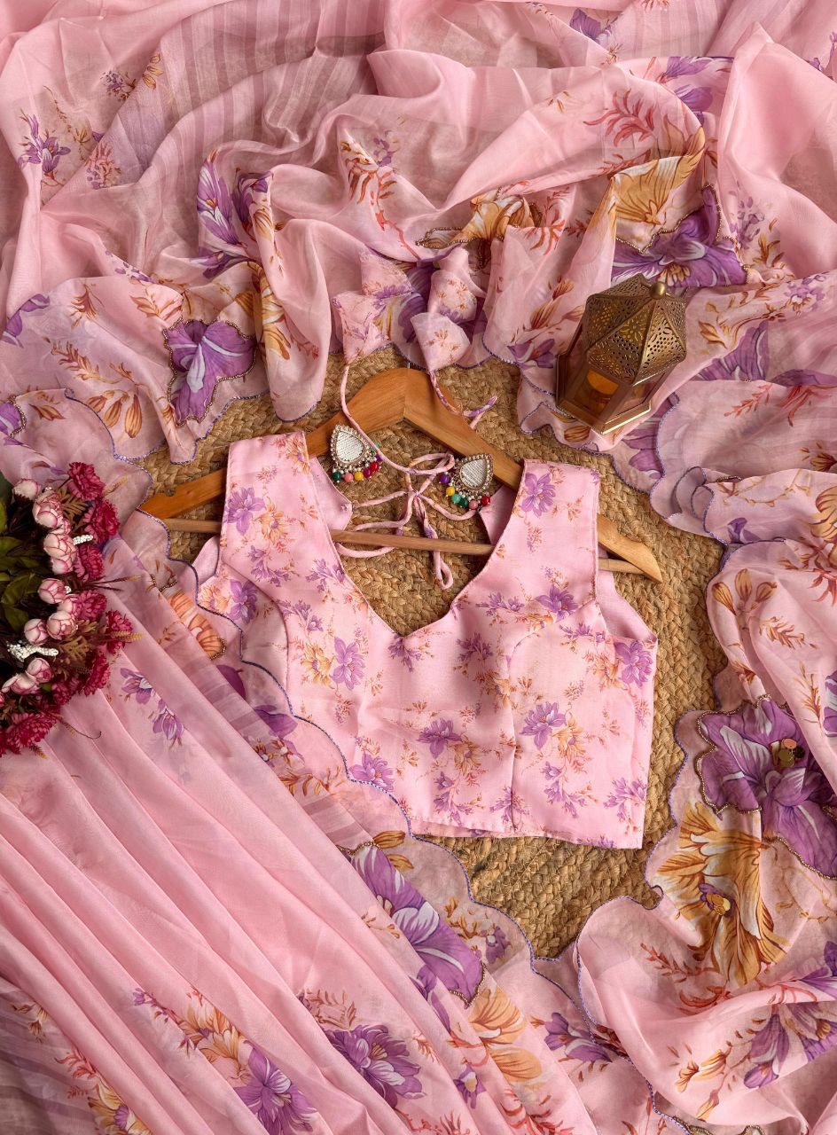 EXCLUSIVE LAUNCH β PREMIUM TEBY ORGANZA DIGITAL SAREE