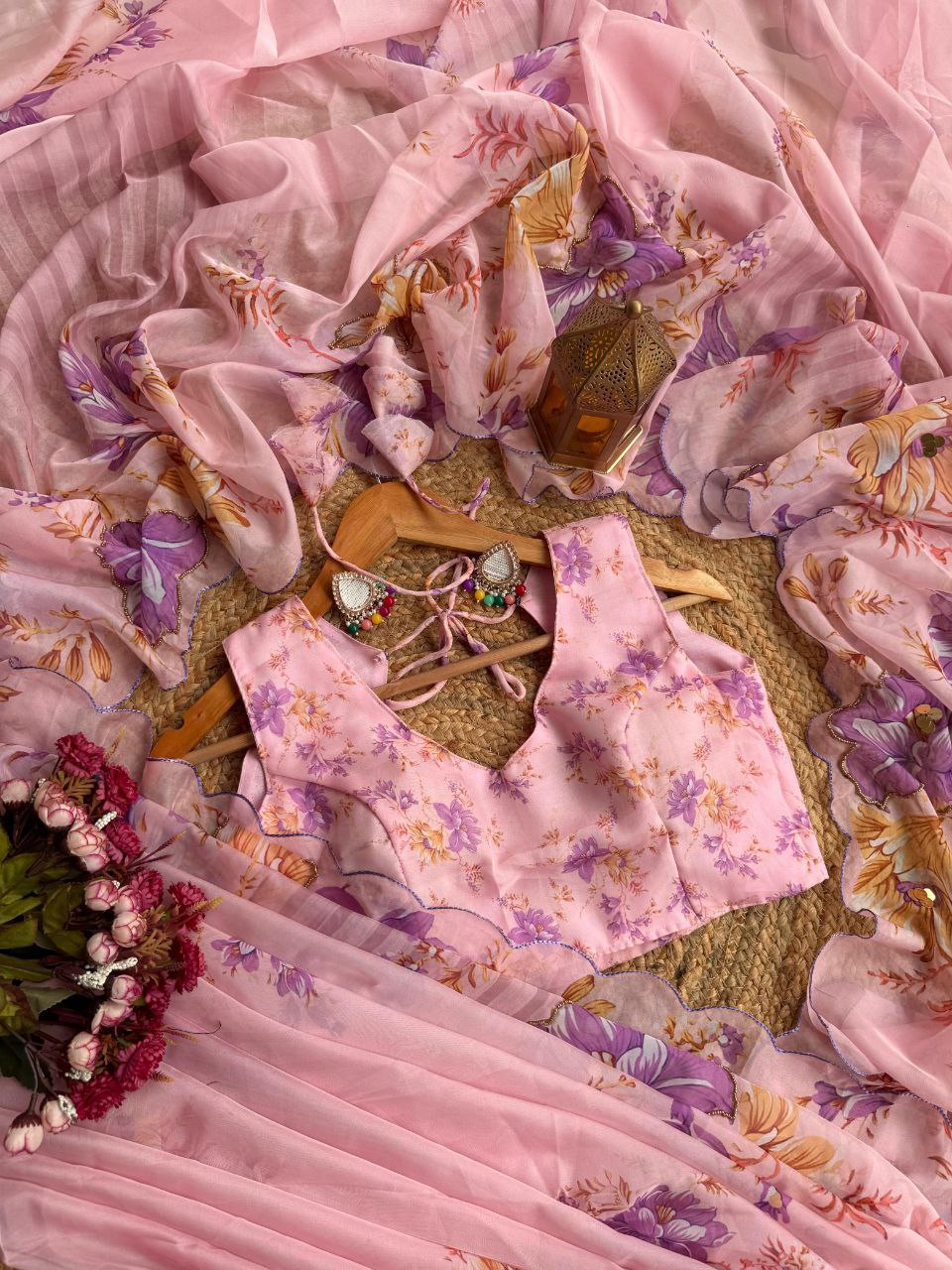 EXCLUSIVE LAUNCH β PREMIUM TEBY ORGANZA DIGITAL SAREE