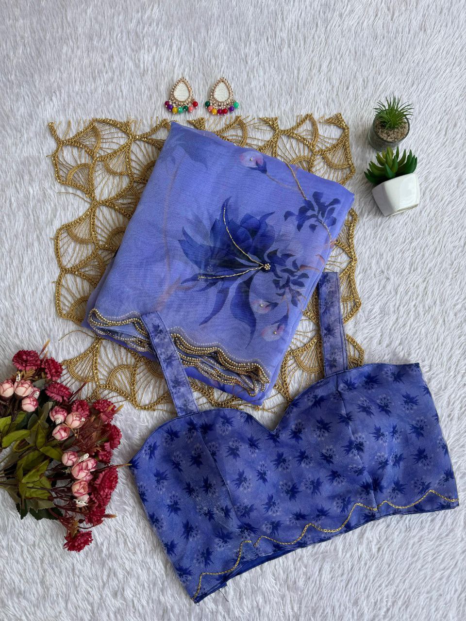 EXCLUSIVE LAUNCH β LUXURIOUS SOFT ORGANZA DIGITAL SAREE