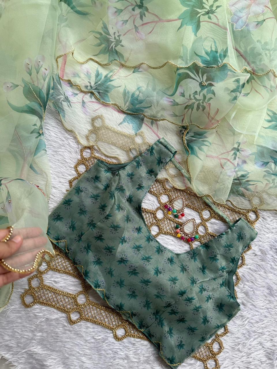 EXCLUSIVE LAUNCH β LUXURIOUS HANDWORK ORGANZA SAREE