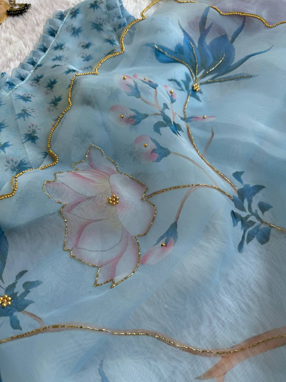 EXCLUSIVE LAUNCH β LUXURIOUS ORGANZA DIGITAL PRINT SAREE