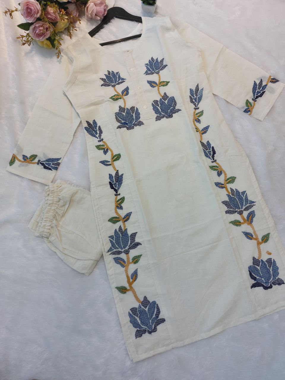 NEW LAUNCH β HEAVY DESIGNER KHADI COTTON SUIT SET