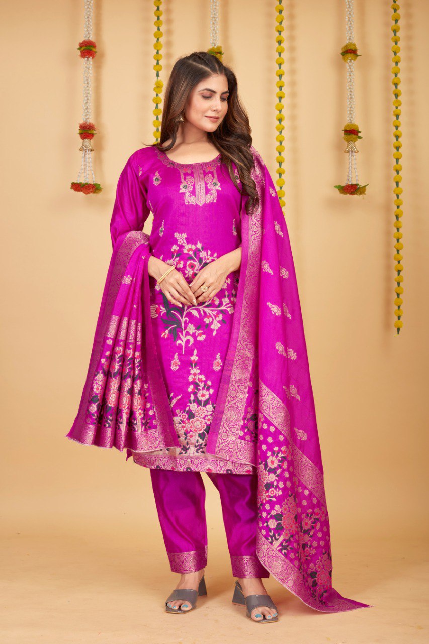 NEW ARRIVAL β PREMIUM 3-PIECE PURE SOFT SILK SUIT SET