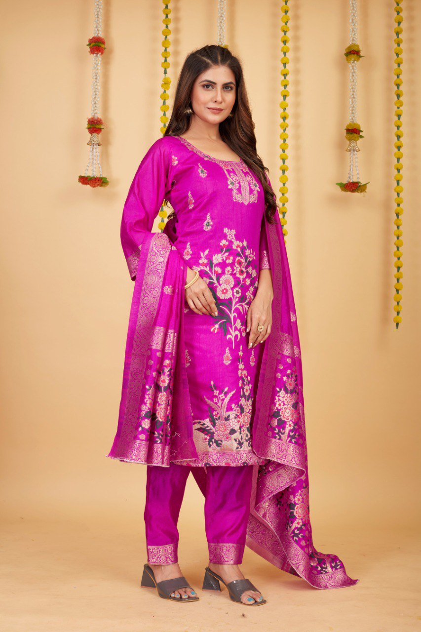 NEW ARRIVAL β PREMIUM 3-PIECE PURE SOFT SILK SUIT SET