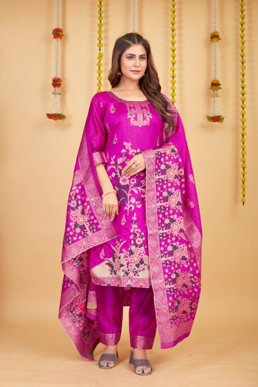 NEW ARRIVAL β PREMIUM 3-PIECE PURE SOFT SILK SUIT SET