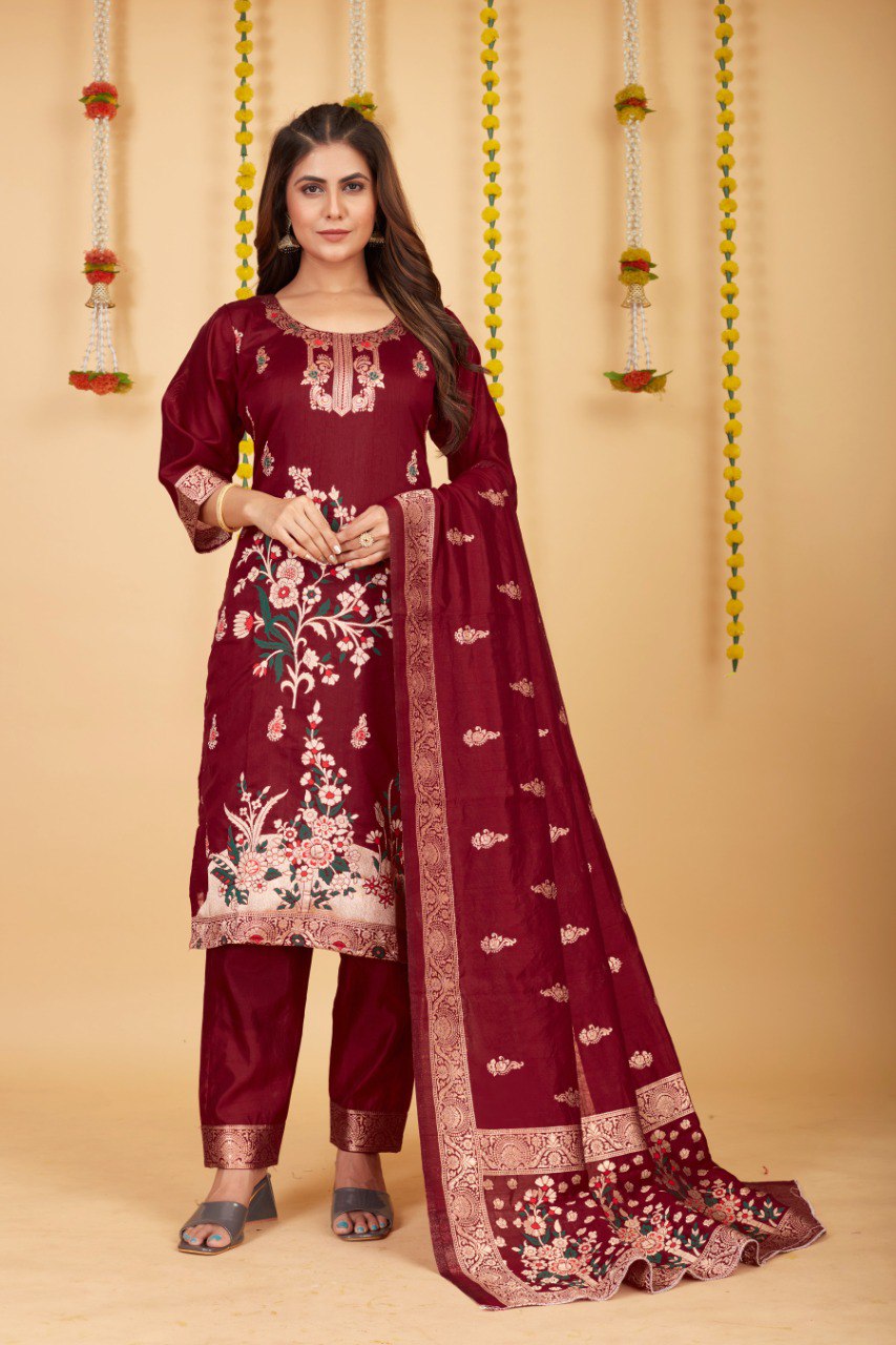 NEW ARRIVAL β PREMIUM 3-PIECE PURE SOFT SILK SUIT SET