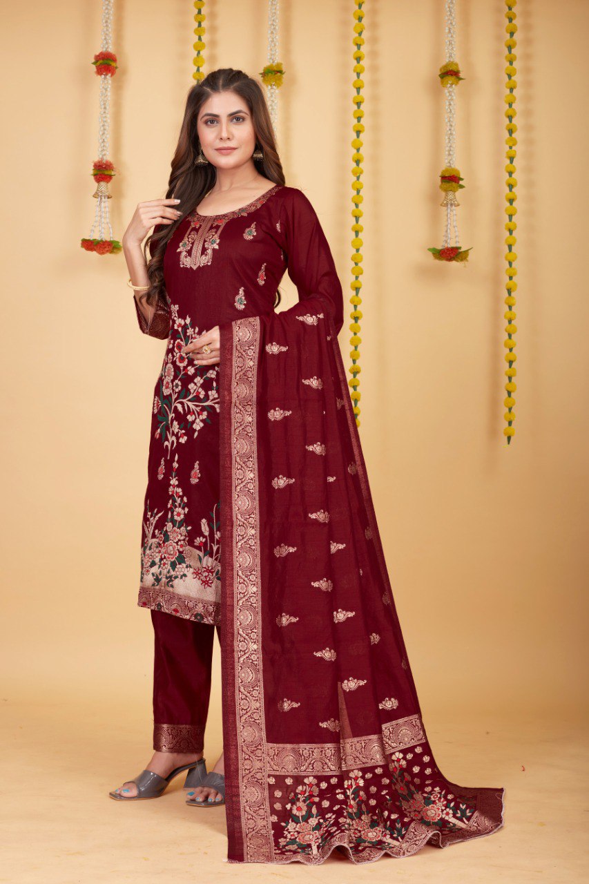 NEW ARRIVAL β PREMIUM 3-PIECE PURE SOFT SILK SUIT SET