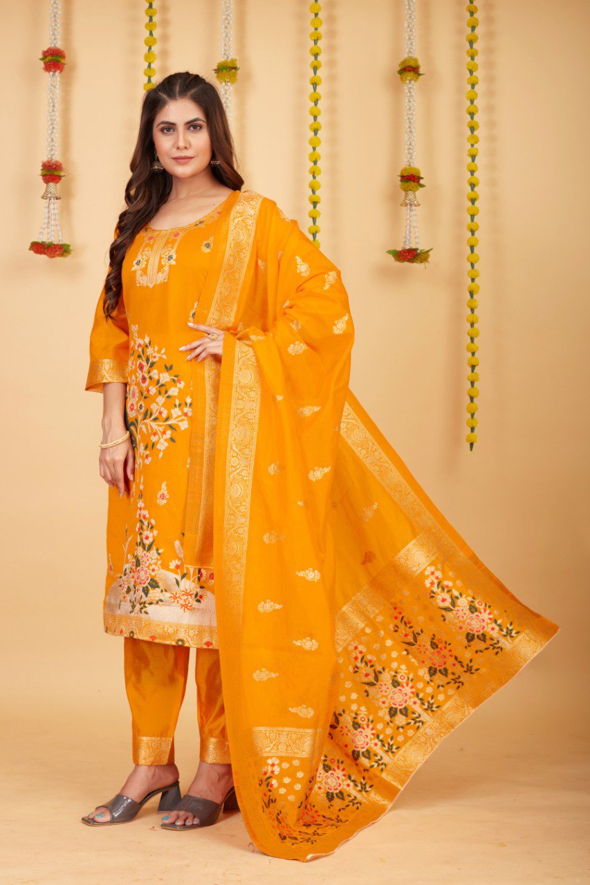 NEW ARRIVAL β PREMIUM 3-PIECE PURE SOFT SILK SUIT SET