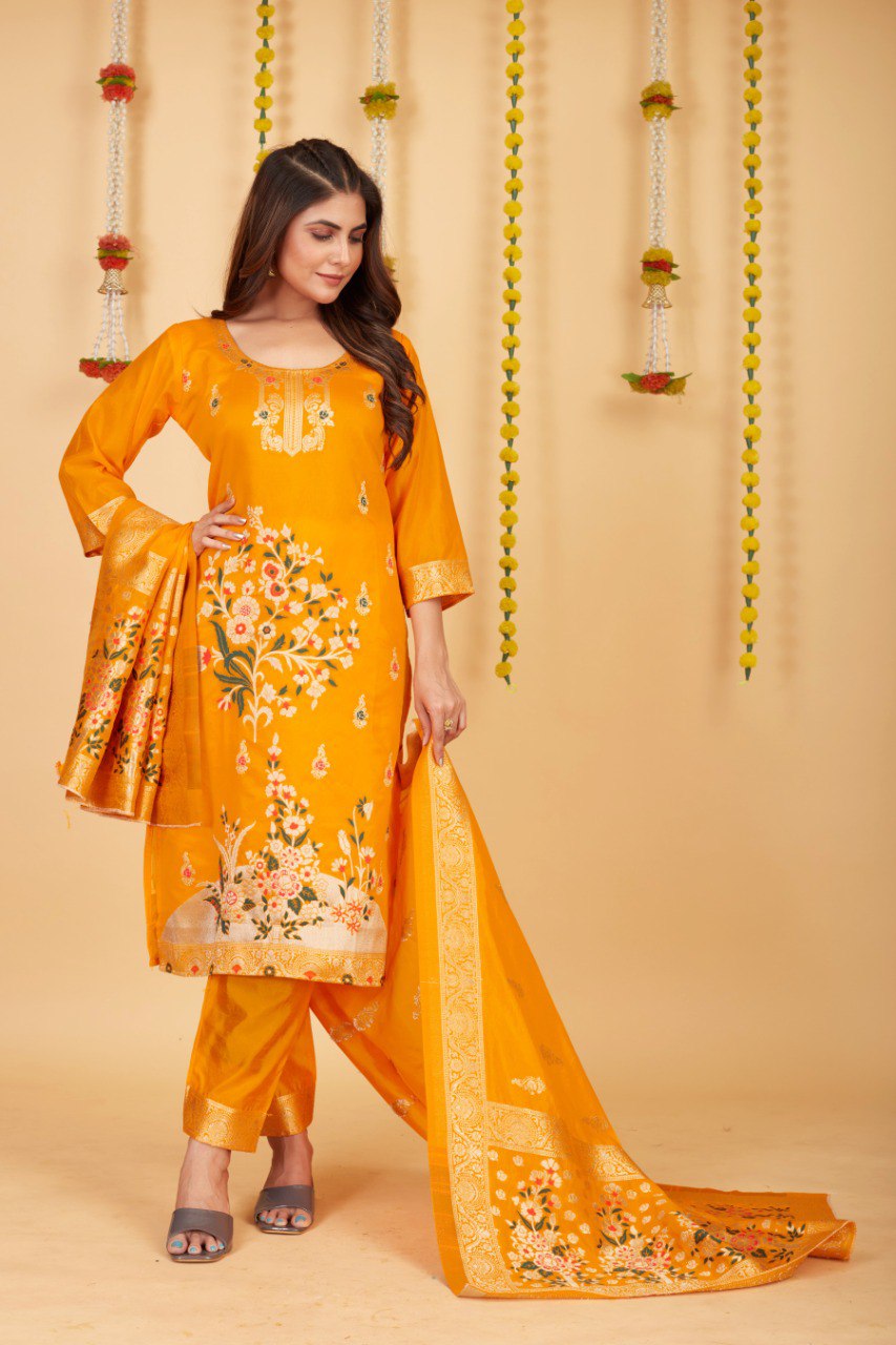 NEW ARRIVAL β PREMIUM 3-PIECE PURE SOFT SILK SUIT SET