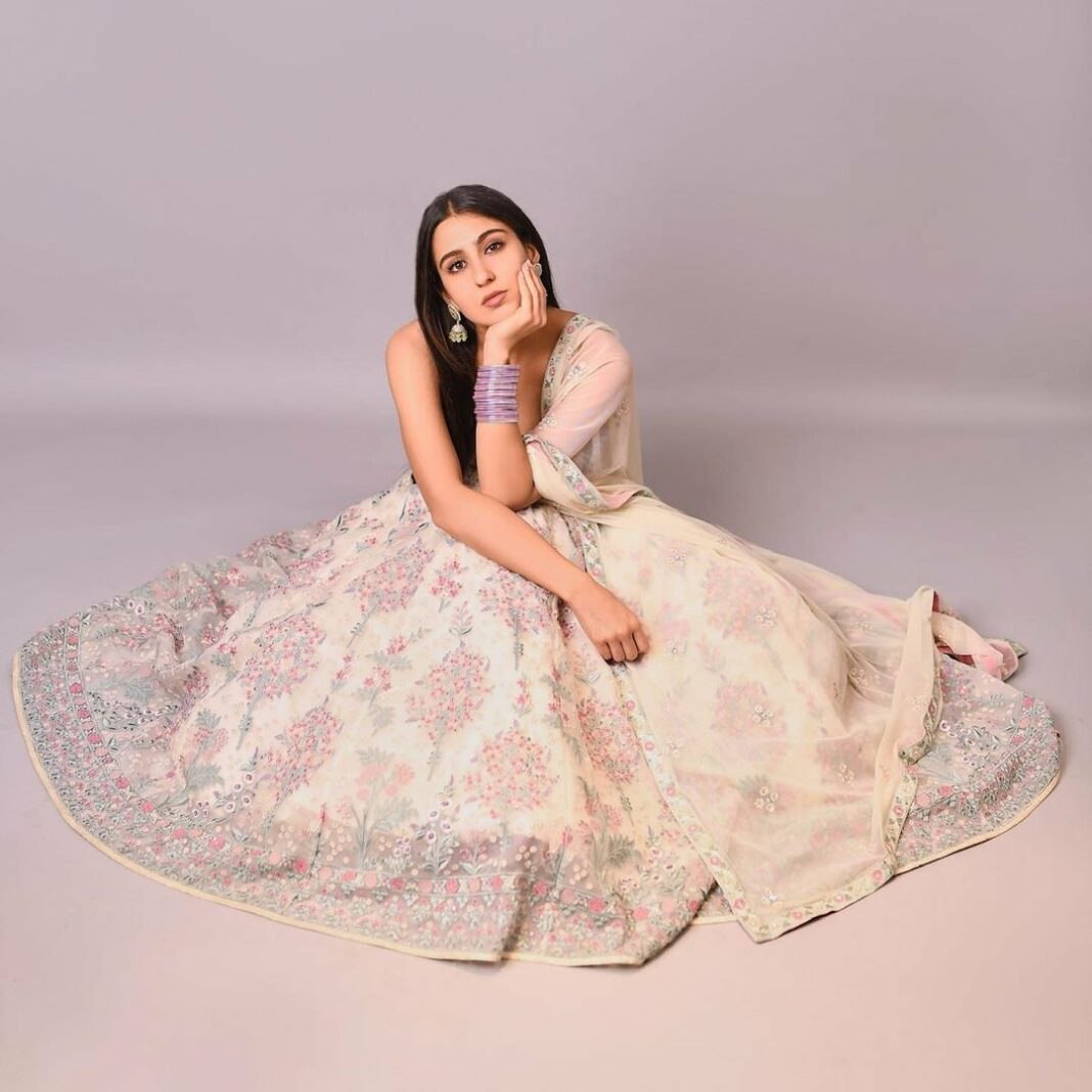 LUXURY FAUX GEORGETTE LEHENGA SET WITH HEAVY THREAD & SEQUIN EMBROIDERY