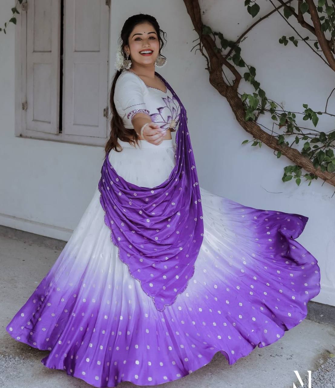 CHINON DIGITAL PRINT LEHENGA CHOLI SET WITH HANDWORK