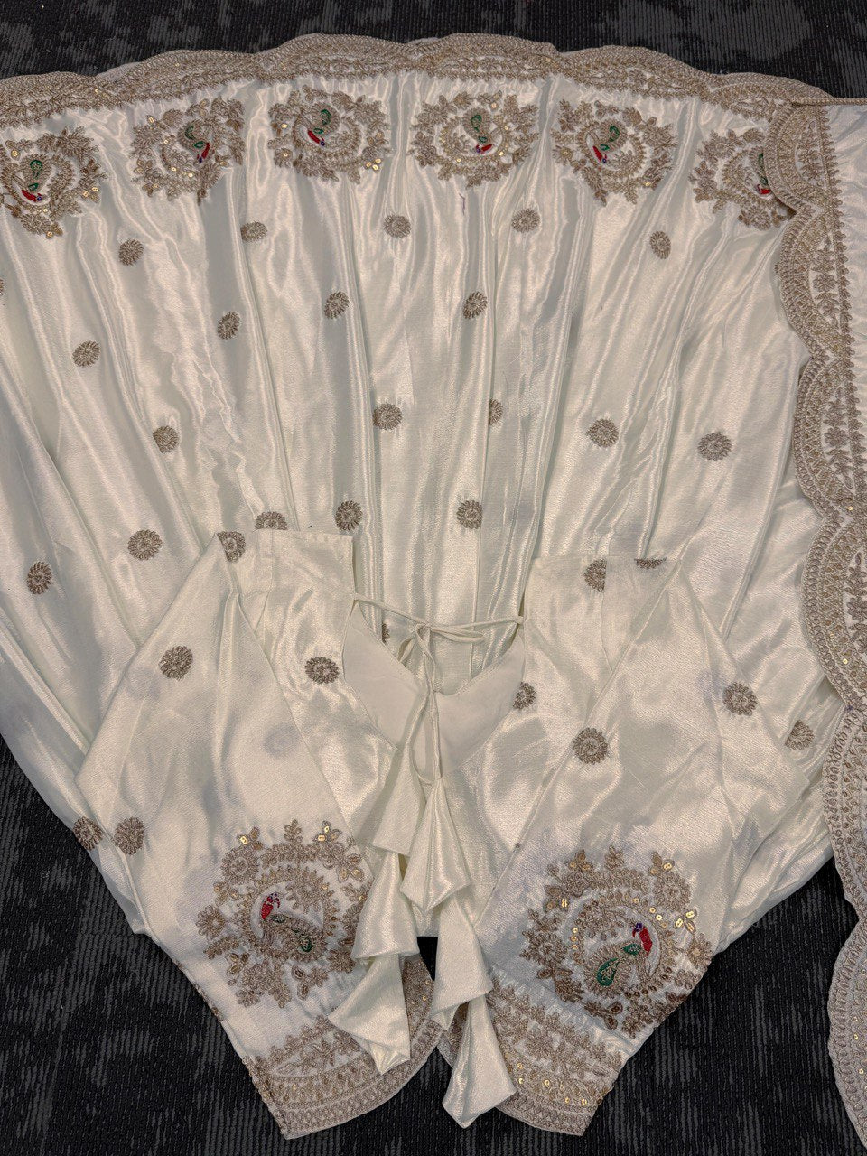 BUY STUNNING DESIGNER GOWN IN CHINON SILK WITH SEQUINS & CODING WORK – INCLUDES MATCHING DUPATTA
