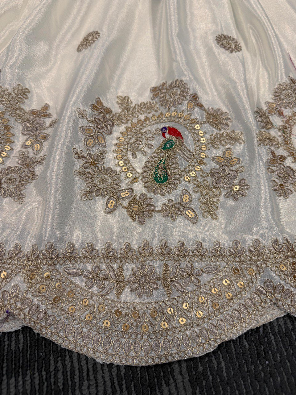 BUY STUNNING DESIGNER GOWN IN CHINON SILK WITH SEQUINS & CODING WORK – INCLUDES MATCHING DUPATTA