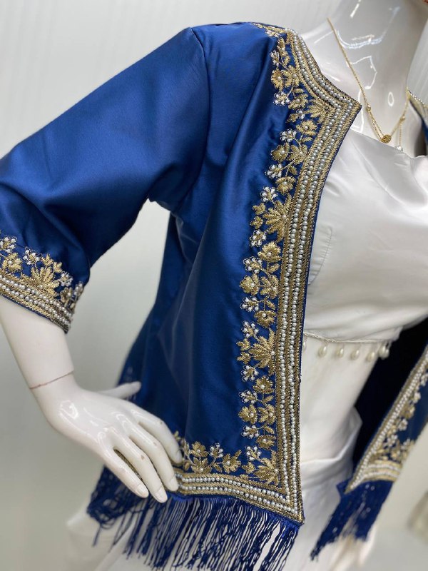 NEW THREE-PIECE WESTERN READY-TO-WEAR DRAPED DHOTI SET WITH EMBROIDERED KOTI