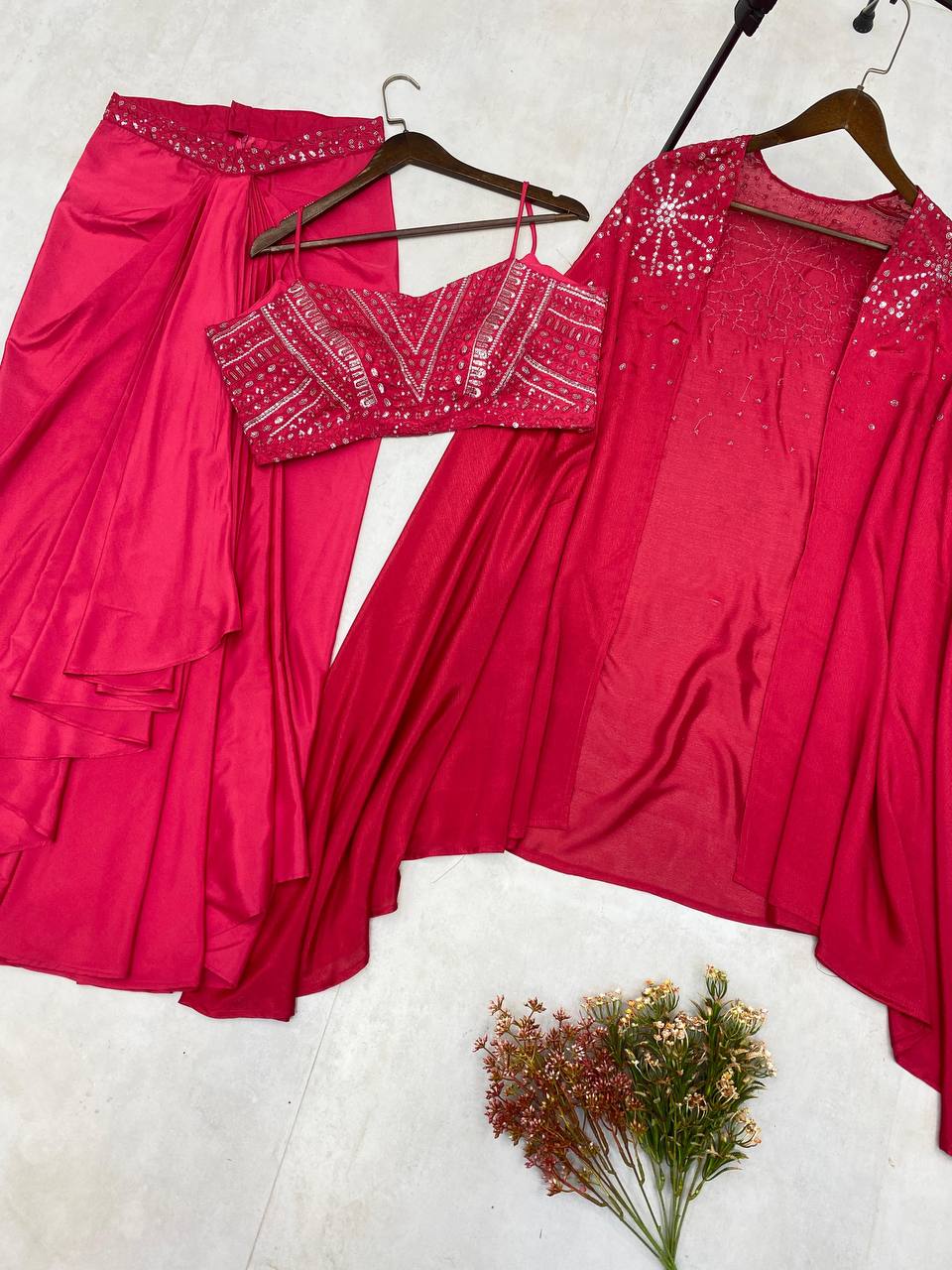 NEW THREE-PIECE DESIGNER WESTERN OUTFIT FOR A TRENDY WEDDING SEASON