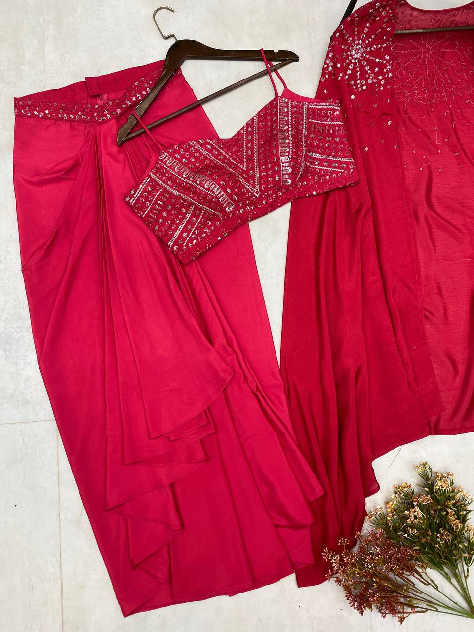 NEW THREE-PIECE DESIGNER WESTERN OUTFIT FOR A TRENDY WEDDING SEASON