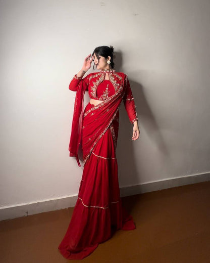 WEDDING SEASON SPECIAL – FANCY PARTY WEAR LEHENGA SAREE