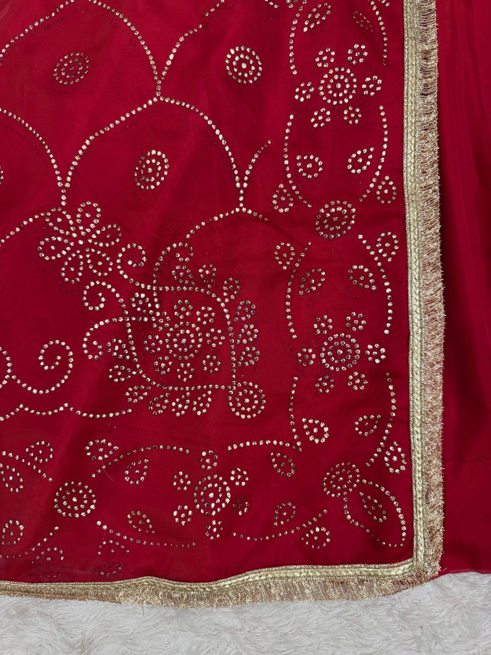 ELEGANT TABBY ORGANZA CO-ORD SET WITH MUKESH WORK & DUPATTA