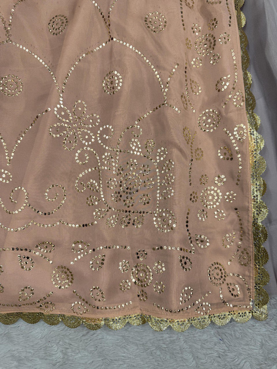 ELEGANT TABBY ORGANZA CO-ORD SET WITH MUKESH WORK & DUPATTA