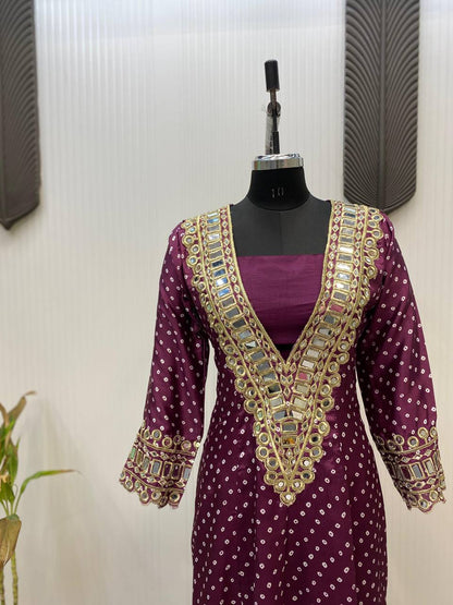 NEW TRENDY THREE-PIECE READY-TO-WEAR KURTA PANT SET WITH TUBE BLOUSE