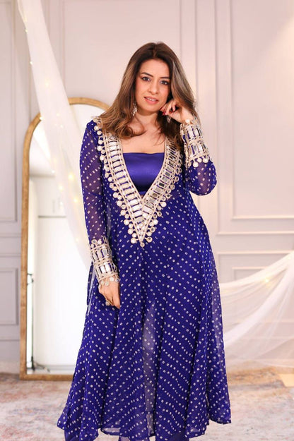 NEW TRENDY THREE-PIECE READY-TO-WEAR KURTA PANT SET WITH TUBE BLOUSE