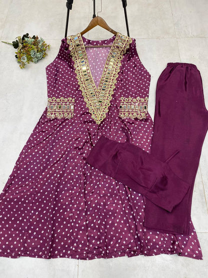 NEW TRENDY THREE-PIECE READY-TO-WEAR KURTA PANT SET WITH TUBE BLOUSE