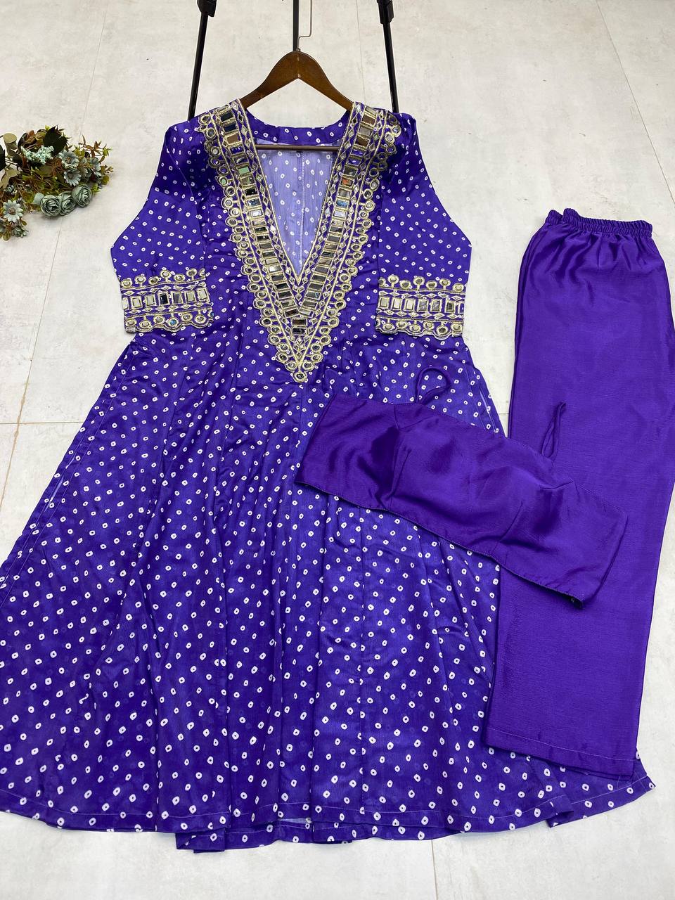 NEW TRENDY THREE-PIECE READY-TO-WEAR KURTA PANT SET WITH TUBE BLOUSE