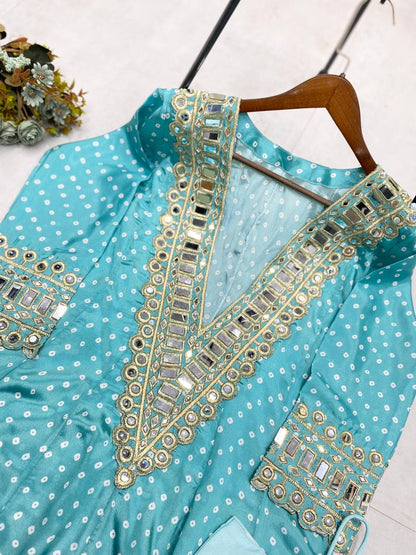 NEW TRENDY THREE-PIECE READY-TO-WEAR KURTA PANT SET WITH TUBE BLOUSE